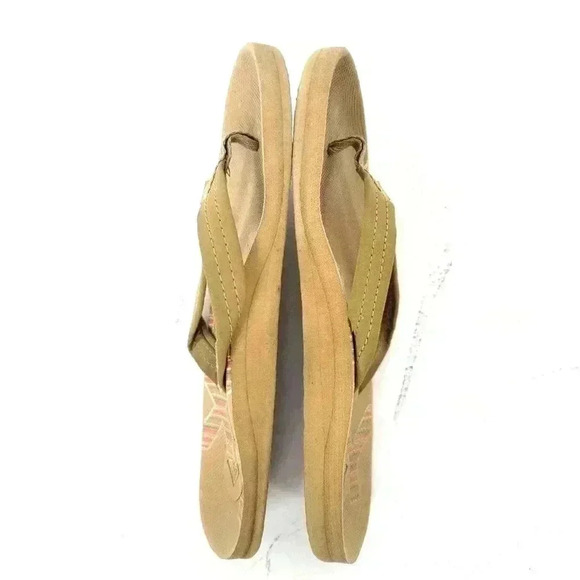 Roxy Sand Tan Flip Flop Sandals - 6 - Picture 9 of 9